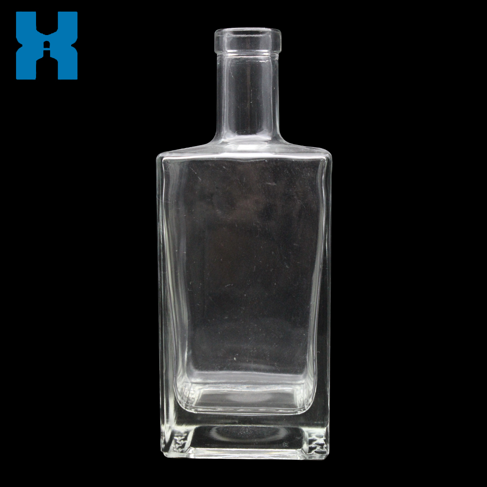Flat 750ml Spirit Glass Bottle