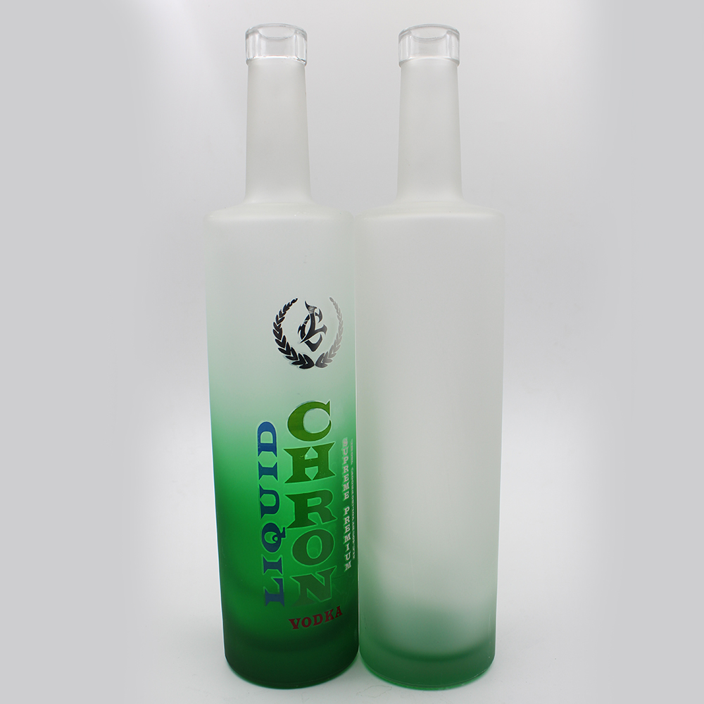 Frost And Printing 750ml Vodka Glass Bottle