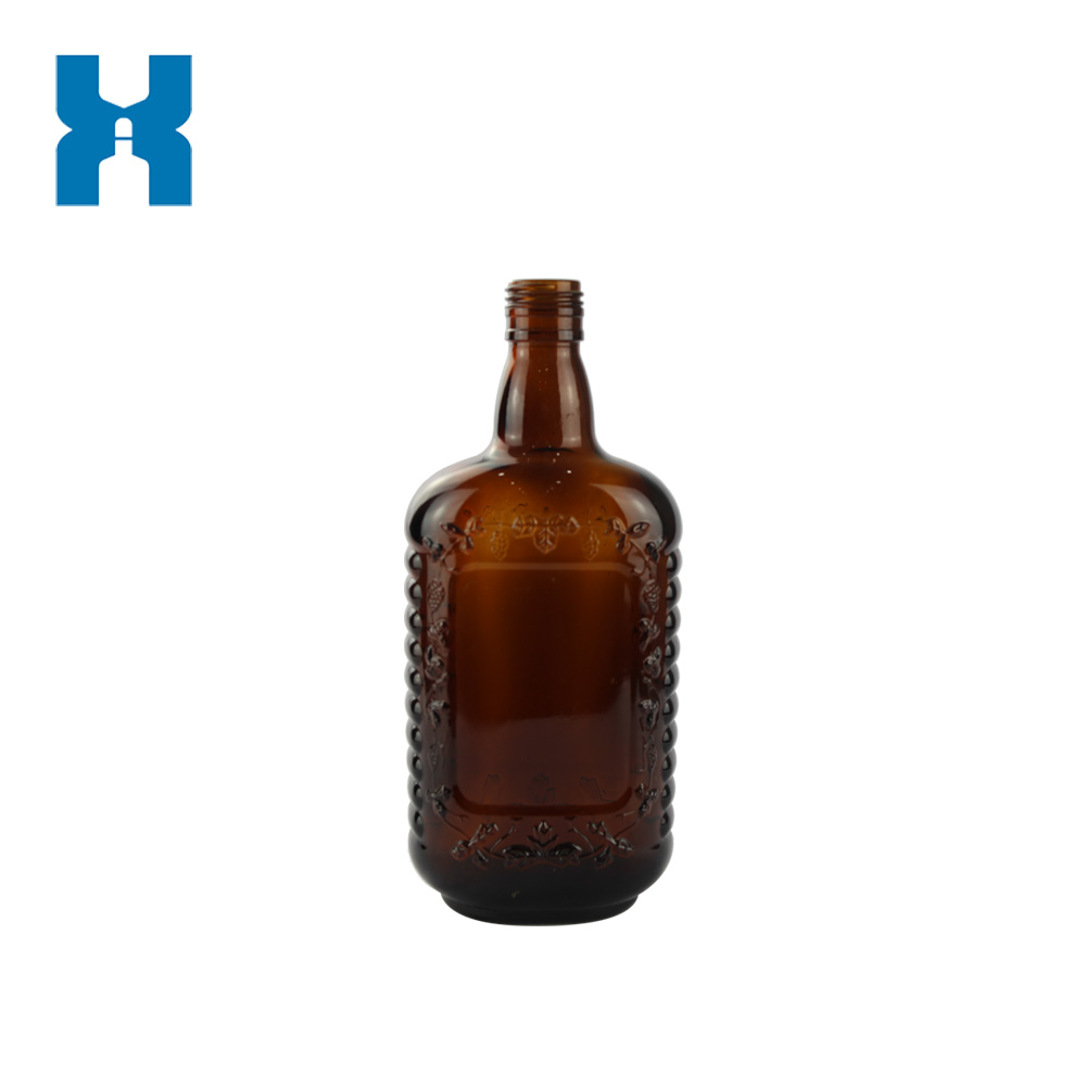 Screw Top Amber Spirit Glass Bottle 700ml