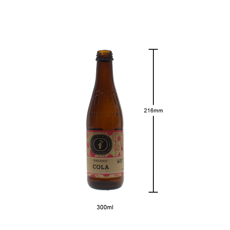 300ml Amber Beer Standard Glass Bottle Empty Bottle