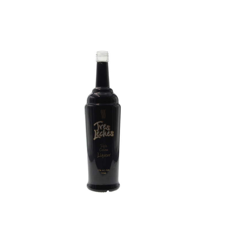 750ml Black Glass Bottle for Spirits Empty Glass Bottle